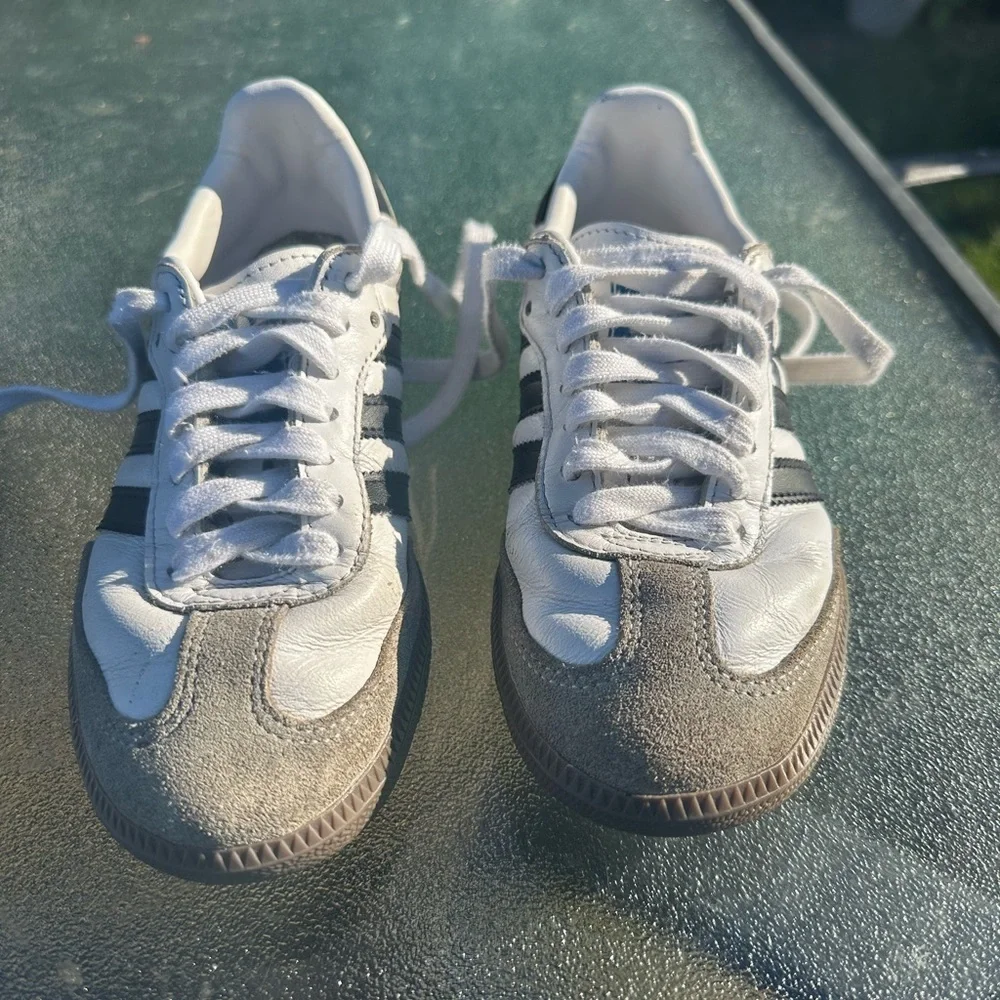 ADIDAS SAMBA OG Low White/Black Gum Unisex Size-4